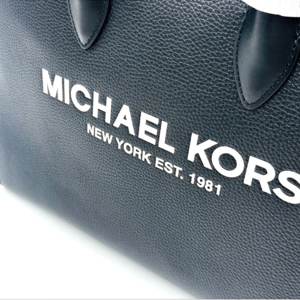 Michael Kors Medium Mirella Tote Bag Black Leather - Picture 7 of 12